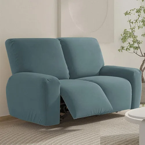 Vista 41 de vctops Fundas para sofá reclinable de 3 cuerpos, elásticas, de punto, suaves, lisas, antideslizantes, para sofá, protector de muebles con parte Café
