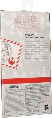 Vista 2 de Peppa Pig Star Wars The Black Series Wookiee (edición navideña) Figura de acción coleccionable de Navidad F5303 para edades de 4 años en adelante