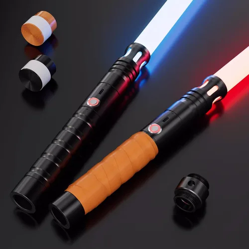 Vista 9 de jvmusaber Sable de luz de duelo para niños y adultos, espada ligera con 20 colores RGB, 4 sonidos FX, empuñadura de metal recargable por USB
