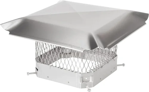 Vista 10 de HY-Guard HG99 Cubierta de Chimenea de Acero Galvanizado de Una Sola Salida con Perno, Tamaño de Malla 3/4", Se Adapta al Exterior de Baldosas