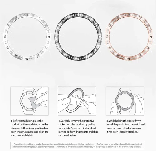 Vista 3 de FitTurn Anillo de bisel compatible con Samsung Galaxy Watch 4 Classic de 1.811 pulgadas/Galaxy Watch 1.811 pulgadas/Gear S3 Frontier &