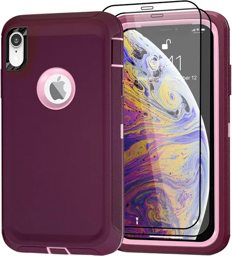 Vista 47 de Funda para iPhone 14 Pro Max de 6.7 pulgadas con clip para cinturón con 2 protectores de pantalla, 2 protectores de lente de cámara, cubierta