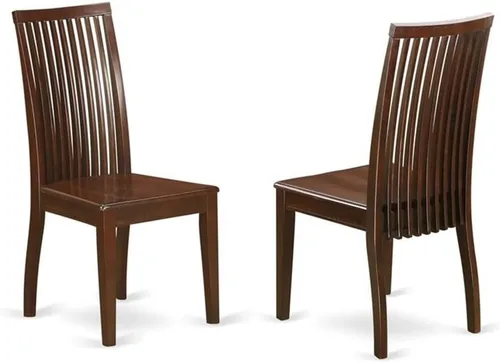 Vista 6 de East West Furniture IPC-BMK-W Ipswich - Sillas de comedor con respaldo de listones, juego de 2, suero de leche y cereza