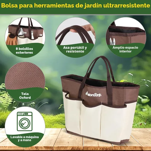 Vista 6 de MelonArt - Juego de herramientas de jardín, kit de 10 piezas de herramientas de mano de jardinería resistentes para mujeres, de aluminio con mango