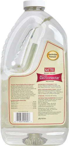 Vista 2 de Kaytee Comida para aves silvestres ElectroNectar de Colibrí, listo para usar, 64 onzas