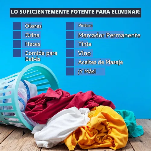 Vista 8 de Concentrado de detergente para ropa de resistencia industrial/256 cargas -1/2 oz por carga- removedor de manchas y manchas, (botella de 1 galón)