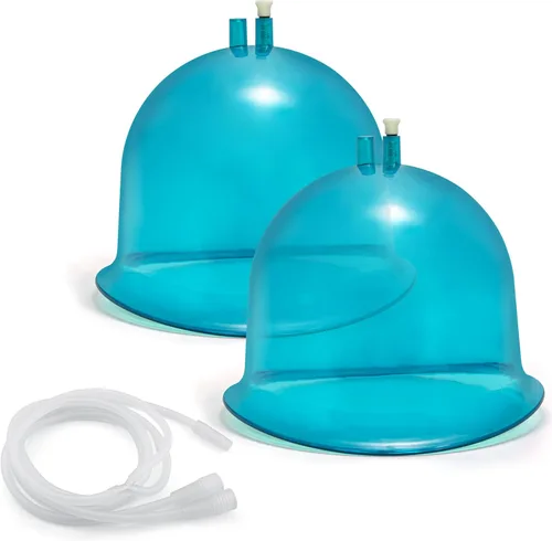 Vista 11 de Elitzia Copas de vacío de glúteos grandes de 7.28 pulgadas de diámetro, accesorios para máquinas de ventosas al vacío, succión de masaje de Azul