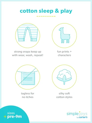 Vista 32 de Simple Joys by Carter’s - Paquete de 3 pijamas Sleep and Play