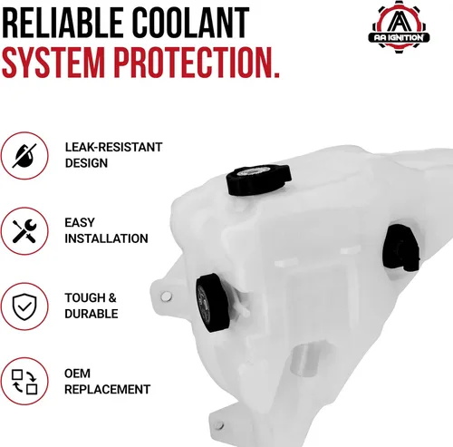 Vista 2 de Tanque de depósito de refrigerante de repuesto – Compatible con vehículos Freightliner – Cascadia, Century Class, Columbia, Coronado, FLD020SD, M2