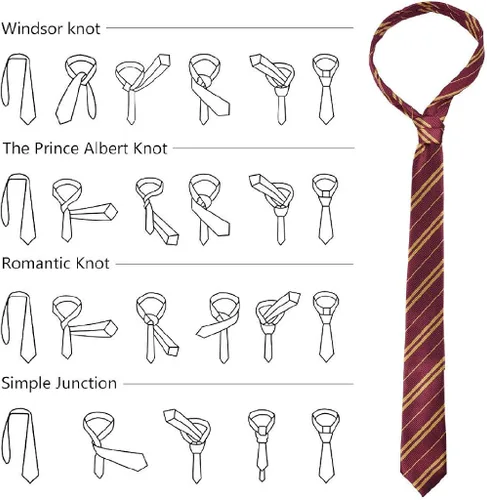 Vista 7 de XUECHEN Striped Tie For CosplayMagic CostumeHalloweenChristmas Party,As a Gift For Daily Use