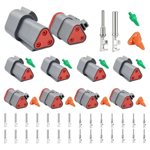 Vista 11 de Kit de conectores a granel DT, conectores de 2P, 3P, 4P, 6P, 8P y 12P, conector de cable impermeable DT de 12 pares, kit de conector de enchufe