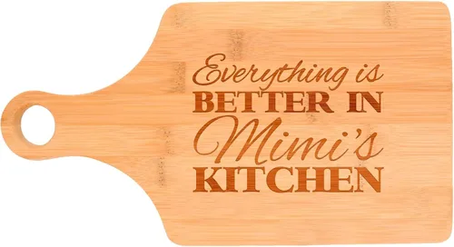 Vista 7 de Everything Is Better in Gigi's Kitchen Decor Grandma Gift - Tabla decorativa de madera con forma de paleta