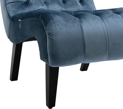 Vista 6 de Silla decorativa cómoda para sala de estar, sala de estar, dormitorio, decoración de oficina, sillón copetudo de terciopelo, silla de barril