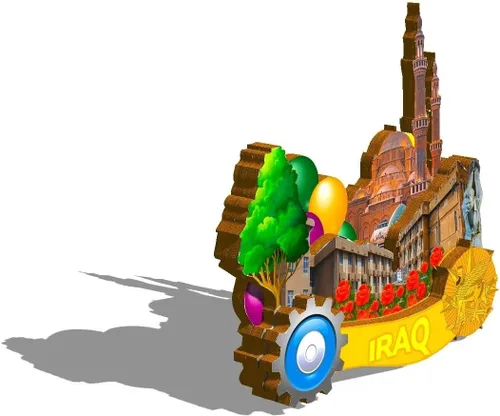 Vista 2 de Imán de madera para nevera Irak Irak Monumentos 3D Viajes Coleccionables Recuerdos Decoración Hecho a Mano -652