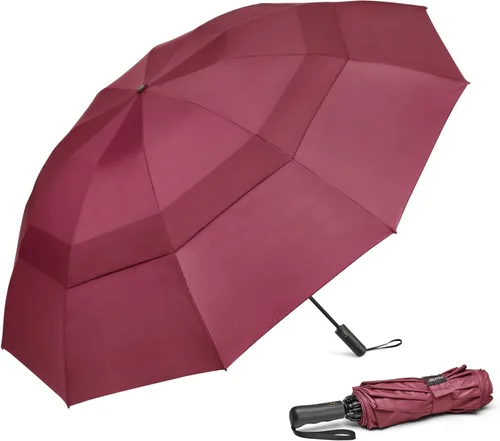 Vista 105 de G4Free Paraguas de golf grande de 42/46/54/62 pulgadas, paraguas compacto de viaje inverso, 10 varillas, resistente al viento para lluvia, doble