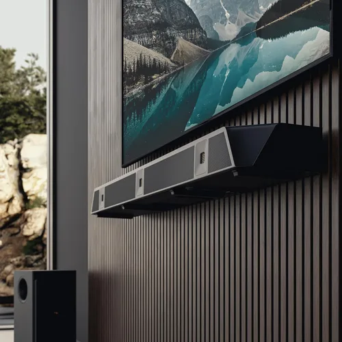 Vista 3 de Nakamichi Dragon and Shockwafe - Soporte de pared para barra de sonido