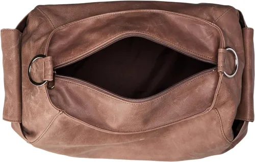 Vista 5 de Piel Leather Bolso bandolera con cremallera superior, Toffee, Bolso de hombro con cremallera superiorHobo cruzado
