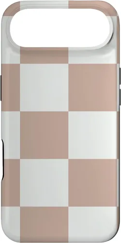 Vista 27 de Brown and White Classic Checkered Big Checkerboard Case for iPhone 17