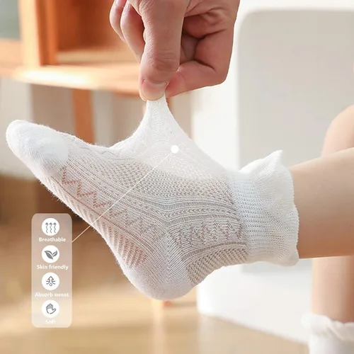 Vista 3 de Fatu Fashion - Pack de 5 calcetines para bebés recién nacidos para bebés y niños pequeños calcetines transpirables y suaves absorben el sudor