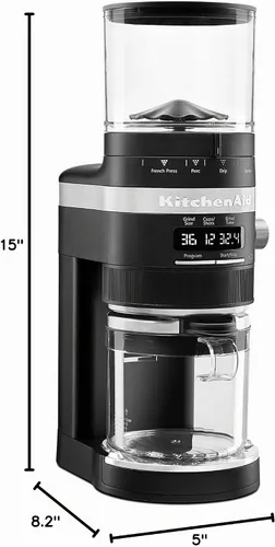 Vista 8 de KitchenAid Molinillo para café, de rebaba - KCG8433 - Negro Mate