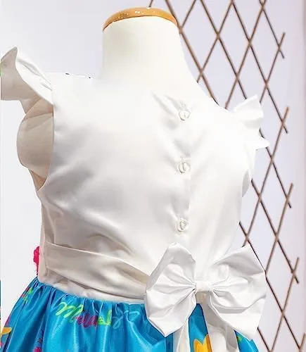 Vista 3 de Disfraz de Mirabel de Encanto para niñas, vestido temático, disfraz de princesa para Halloween