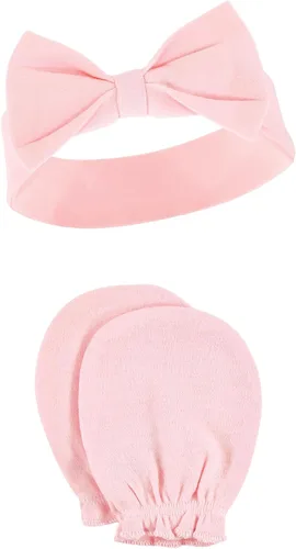 Vista 165 de Hudson Baby Conjunto de diadema de algodón y manoplas para rascar para bebé