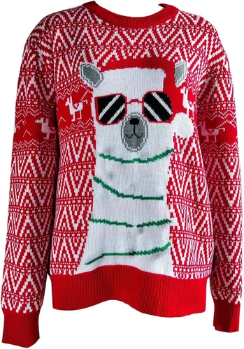 Vista 3 de Womens 2023 Christmas Snowflake Knit Sweater Long Sleeve Crewneck Comfy Pullover Top Sweatshirts Knitwear