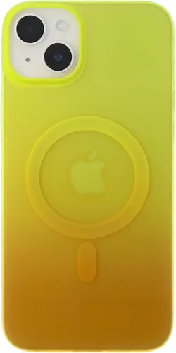 Vista 15 de Funda degradada para iPhone 14 Pro - Diseño multicolor degradado naranja y amarillo, resistente a los impactos y con imanes