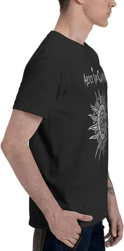 Vista 4 de Camiseta de algodón para hombre, manga corta, color negro