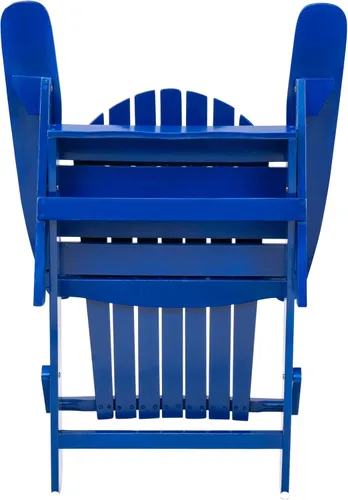Vista 8 de Christopher Knight Home Hanlee Silla Adirondack plegable para exteriores, madera de acacia, azul marino