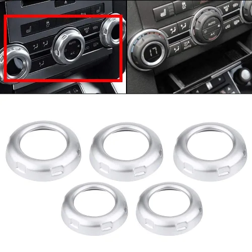 Vista 8 de Acouto 5 Uds. Cubierta de anillo para interruptor de aire acondicionado lateral interior para Discovery 4 LR4 2009-2016 para deporte 2010-2013