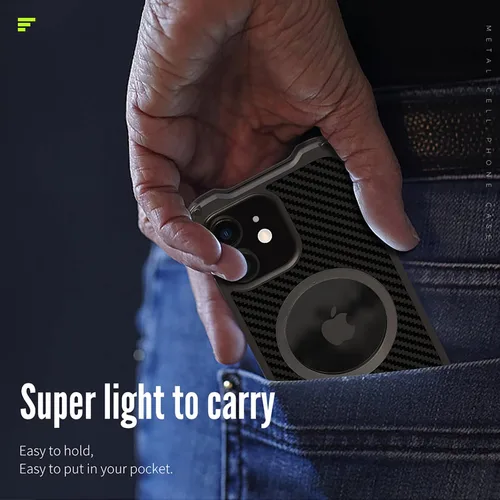 Vista 6 de Funda de disipación de calor hueca trasera para iPhone 12, a prueba de golpes a prueba de caídas con protector de lente soporte Magsafe cargador