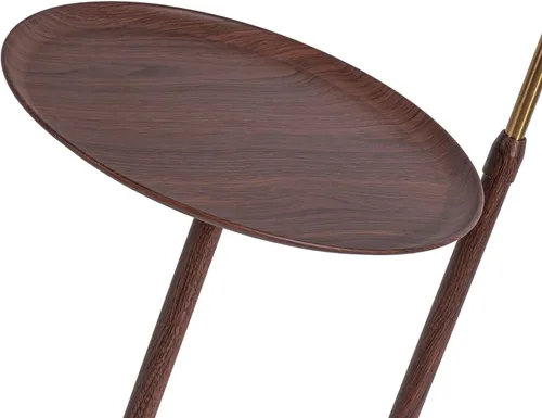 Vista 7 de OUKANING Lámpara de pie de decoración industrial con lámpara de escritorio rústica de metal ajustable, lámpara de libro para sala de estar