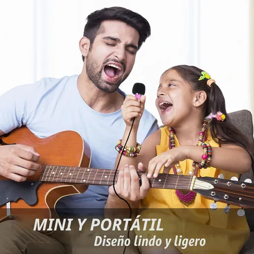 Vista 7 de Mini micrófono pequeño de 4 piezas para grabar voz y canto en iPhone, teléfonos Android o tableta, metal, con cable de 44.5 in, entrada de 0.138 in