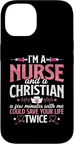 Vista 4 de iPhone 16 Christian Nurse Jesus God Funny Nursing RN LPN CNA - Funda para mujer