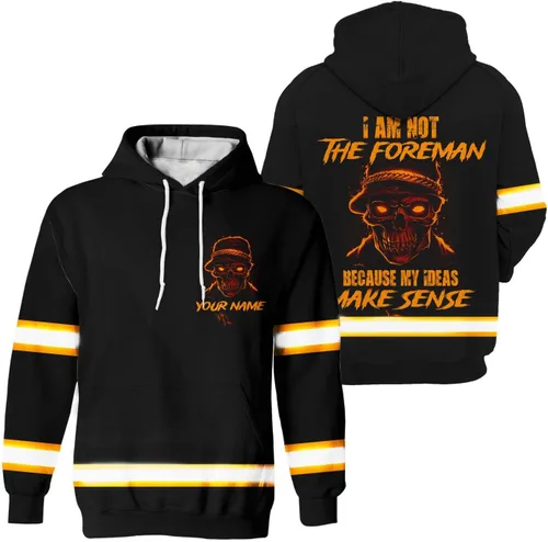 Vista 42 de Maddly Polo de alta visibilidad con diseño de calavera y bandera de Estados Unidos, ropa de trabajo patriótica con nombre personalizado