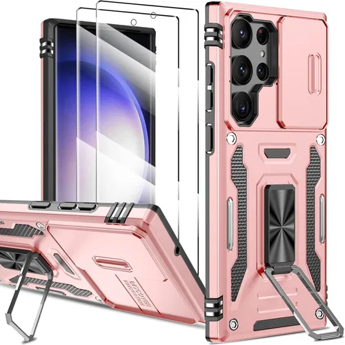 Vista 8 de Funda magnética para Samsung Galaxy Note 20 Ultra con soporte de anillo [con protector de pantalla] [Compatible con carga inalámbrica MagSafe] Funda