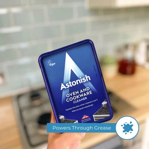 Vista 5 de Astonish Paquete Revival - Incluye crema acondicionadora de cuero especializada, pasta de limpieza para horno y utensilios de cocina y polvo