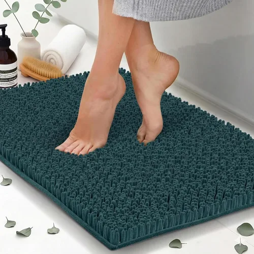 Vista 38 de Tapetes de baño pequeños de felpilla de 22 x 14 pulgadas, tapetes de baño absorbentes de felpa, de secado rápido, suaves y lavables a máquina