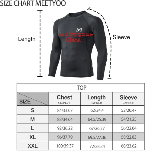 Vista 7 de MEETYOO Camisa de compresión de manga larga para hombre