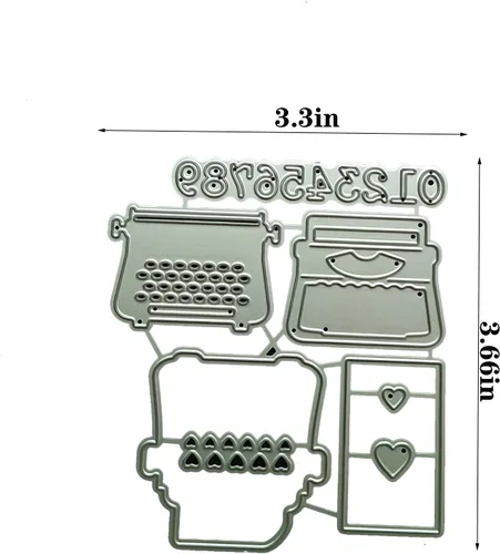 Vista 3 de Juegos de sellos y troqueles transparentes para impresora para hacer tarjetas, plantillas de corte de metal para álbumes de recortes, álbum