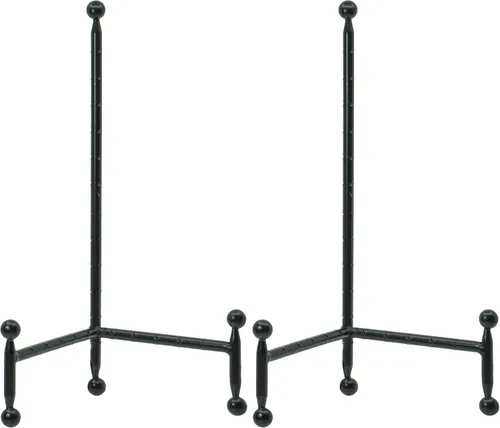 Vista 9 de Decorativo Placa De Trípode y el arte Soporte caballete acabado en negro – 11 pulgadas de altura