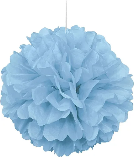 Vista 9 de Pompón de papel de seda color negro, de 16 pulgadas., talla única , Negro