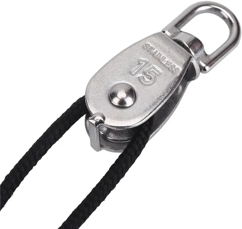 Vista 8 de Dioche Kit de carro de anclaje, sistema de carro de anclaje estable para kayak, canoa, con almohadilla de polea, juego de ganchos de ojo, accesorios