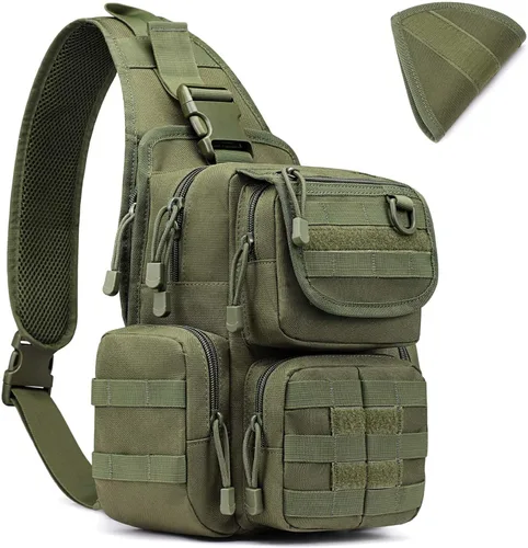 Vista 10 de G4Free - Mochila táctica de eslinga EDC con funda de pistola ajustable, mochila de hombro con rango de asalto 600D Polyester, 10.6*5.9*8.6 Inches