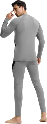 Vista 82 de Conjunto de ropa interior térmica para hombre, ropa interior larga 1#verde militar