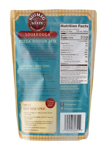 Vista 2 de Nutmeg State Pizza Company Mezcla de masa para pizza de masa madre - Hace 3 costras para pizzas caseras