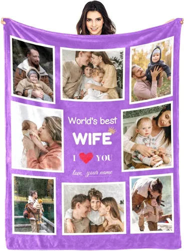 Vista 38 de Envía al Día Siguiente, Manta Personalizada con Texto en Imagen, Manta Personalizada de Collage de Fotos, Manta de Franela Personalizada, Regalos