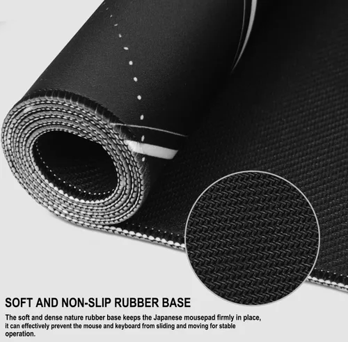 Vista 2 de Alfombrilla de mouse grande extendida para juegos XXL Almohadilla de Negro blanco