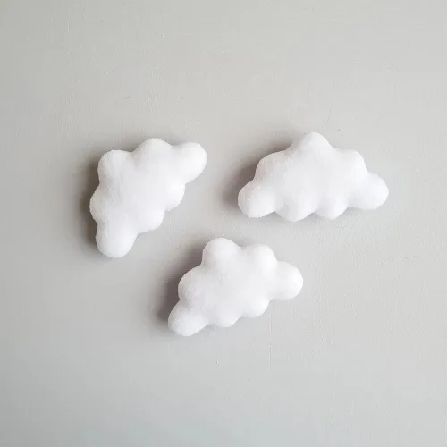 Vista 3 de Nubes de fieltro para recién nacidos, 3 piezas de nubes de fieltro para fotografía de bebés, niños y niñas, sesiones de fotos para posar, accesorios